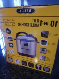 Bella 10 In 1 8 QT Multi Cooker Pressure Cooker